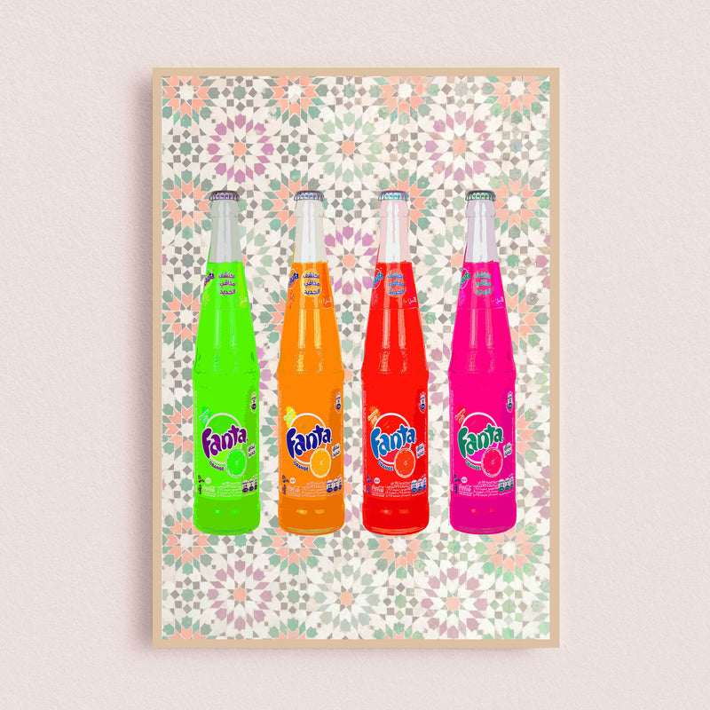 Affiche Bouteilles de Fanta 21x30cm