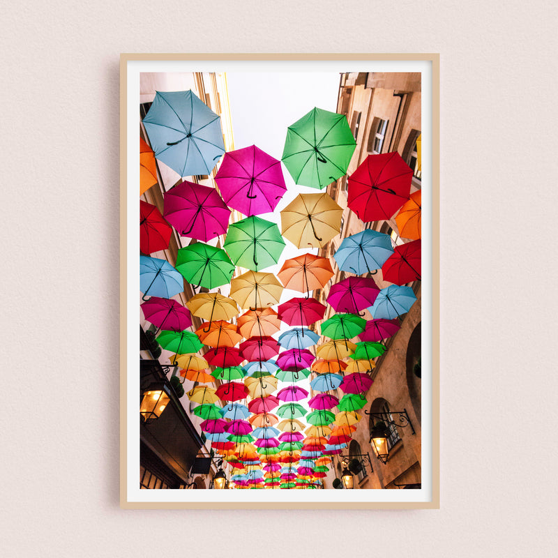 Colorful Umbrellas | Paris, France - 21x30cm