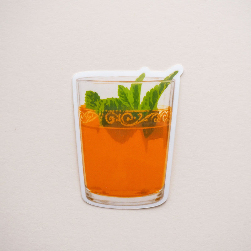 Sticker verre de thé
