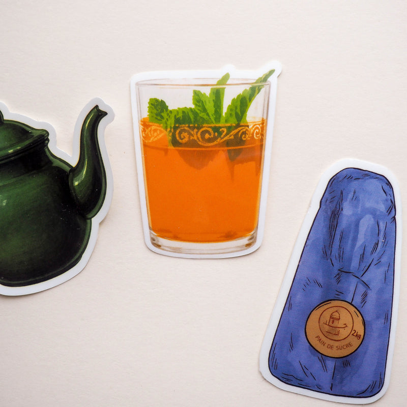 Sticker verre de thé