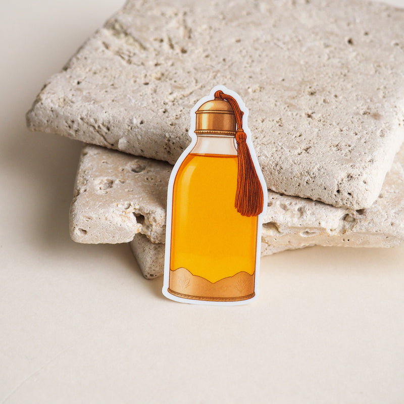 Sticker bouteille d'huile d'argan