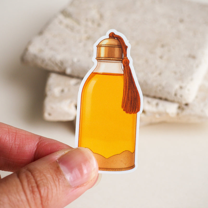 Sticker bouteille d'huile d'argan