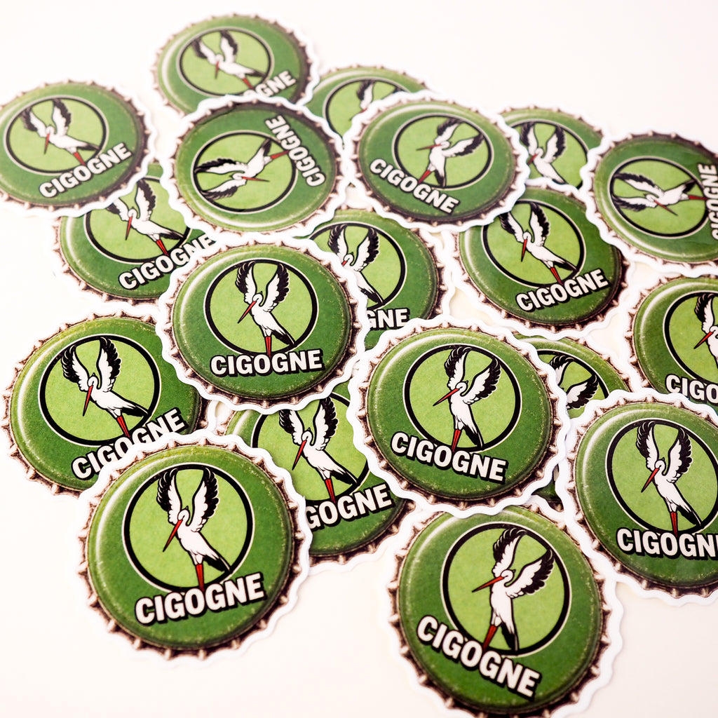 Capsule Cigogne - Sticker ou Magnet