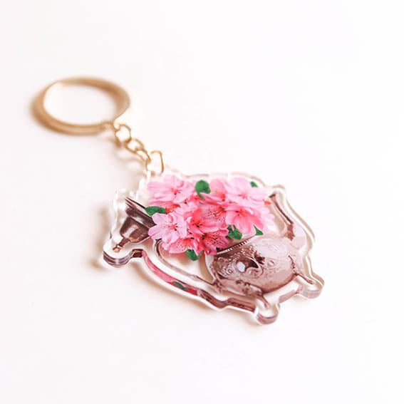 Porte-clés Théière Cherry Blossom